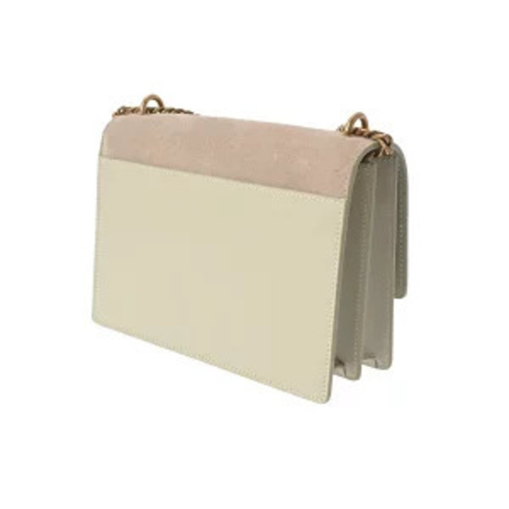 Saint Laurent Sunset Chain Shoulder Bag Beige Ivory White Smooth Leather Suede - Picture 2 of 9